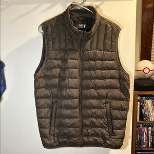 Men's green Brown Puffer Vest